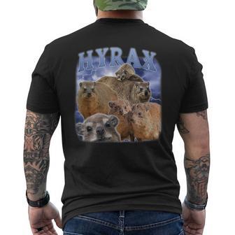 Hyrax Fire Meme Animal Lover ユーモア ロック ハイラックス メンズTシャツ バックプリント - Kawaiitshirt