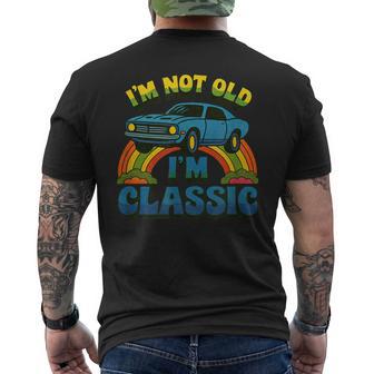 I'm Not Old I'm Classic ビンテージカー 誕生日デザイン メンズTシャツ バックプリント - Kawaiitshirt