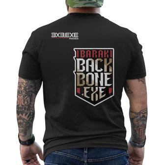 Ibaraki BackboneExe_17_中田憲一郎 メンズTシャツ バックプリント - Kawaiitshirt
