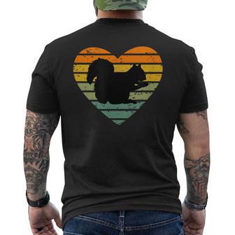 Ich Liebe Eichhörnchen Retro Herz Nagetier Eichhörnchenfan T-Shirt mit Rückendruck - Seseable