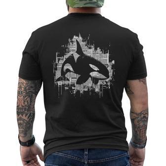 Ilustración De Periódico De Ballena Orca Amante De La Orcaintage Camiseta Hombre Estampado Espalda - Regaloses