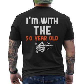I'm With The 50 Year Old 50Th Birthday Halloween Costume Men's T-shirt Back Print - Monsterry UK