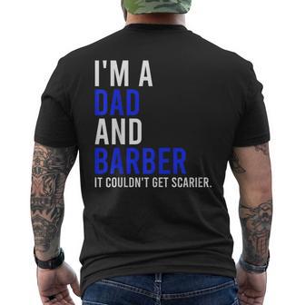 I'm A Dad Barber Barber Dad Fathers Day Men's T-shirt Back Print - Thegiftio UK