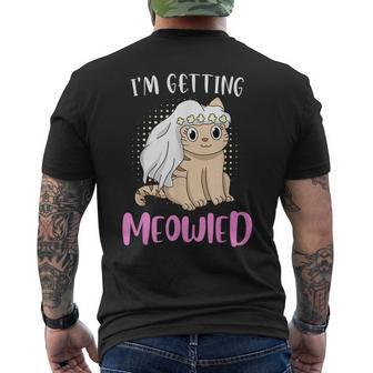 I'm Getting Meowiedpaß Katzen Motiv Hochzeit Braut T-Shirt mit Rückendruck - Seseable