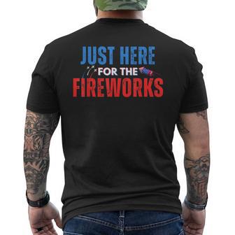 I'm Just Here For The Fireworks 4Th Of July Usa Couple Men's T-shirt Back Print | Seseable UK