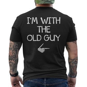 I'm With The Old Guy Easy Halloween Costume Couples Matching Men's T-shirt Back Print - Monsterry
