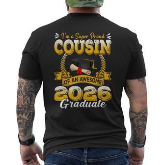 I'm A Super Proud Cousin Of An Awesome 2026 Graduate Men's T-shirt Back Print - Monsterry