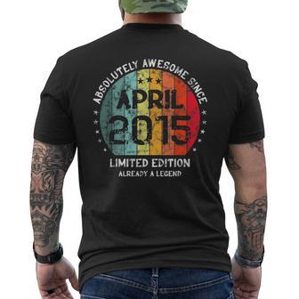 Impresionante Desde Abril 2015 Awesome Cumpleaños Retro Camiseta Hombre Estampado Espalda - Regaloses