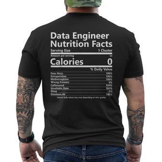 Información Nutricional Ingeniero De Datos Personalizados Nerdcientist Camiseta Hombre Estampado Espalda - Regaloses