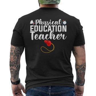 Insegnante Di Educazione Fisica Fischio Di Laurea Divertente T-shirt da uomo con stampa posteriore - Novitaregali