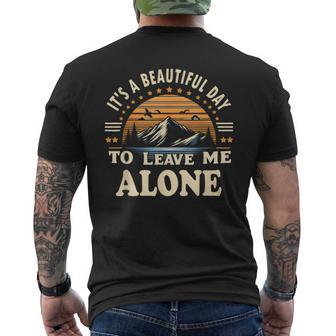 It's A Beautiful Day To Leave Me Alone Inrovert メンズTシャツ バックプリント - Kawaiitshirt