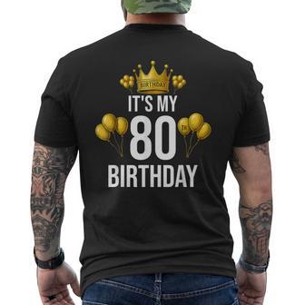 It's My 80Th Birthday Party 80歳 誕生日 メンズ レディース メンズTシャツ バックプリント - Kawaiitshirt