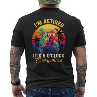 It's 5 O'clock Everywhere I'm Retired Summer Retirement Men's T-shirt Back Print - Thegiftio UK