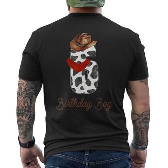 It's My 6Th Birthday Boy Vintage 6 Years Old Boys Cowboy Men's T-shirt Back Print - Thegiftio UK