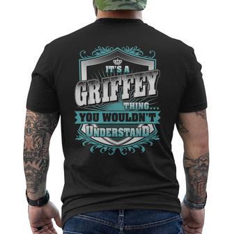 It's A Griffey Thing You Wouldn't Understand Family Name Men's T-shirt Back Print - Thegiftio UK