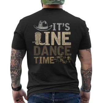 Its Line Dance Time ギフトアイデア ホースダンスライン メンズTシャツ バックプリント - Kawaiitshirt