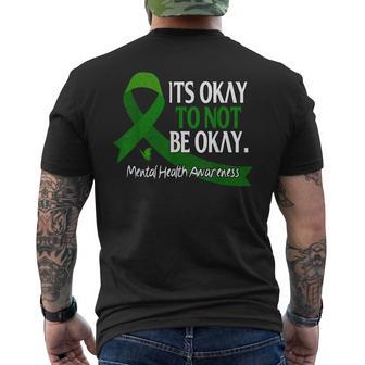 It's Okay To Not Be Okay Mental Health Awareness Men's T-shirt Back Print - Thegiftio UK