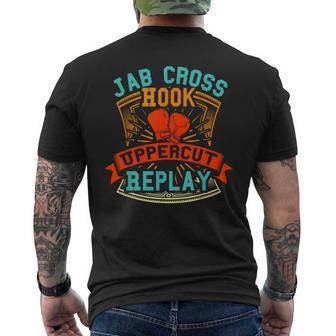 Jab クロスフック アッパーカット リプレイ トレーニング衣装 メンズTシャツ バックプリント - Kawaiitshirt