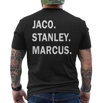 JacoStanleyMarcusJazz Guitar Godsミュージシャン メンズTシャツ バックプリント - Kawaiitshirt