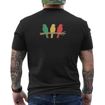 Jamaica Reggae Birds Rasta Colors Nature Souvenir Men's T-shirt Back Print - Monsterry