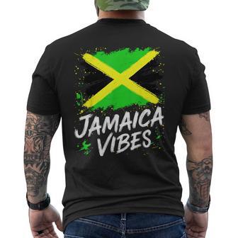Jamaican Flag Jamaica Vibes Reggae Men's T-shirt Back Print - Thegiftio UK