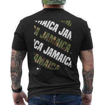 Jamaicaカモ柄グリーンカモフラージュ メンズTシャツ バックプリント - Kawaiitshirt