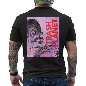 Japanese Retro Vintage Y2k Streetwear Raccoon Graphic Men's T-shirt Back Print - Thegiftio UK