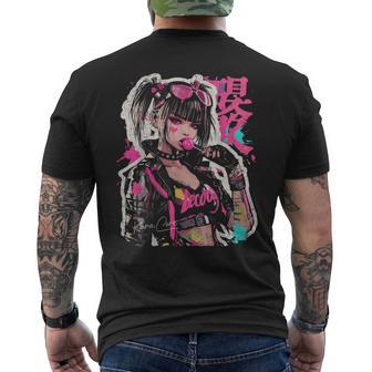 Japanese Streetwear Cyberpunk Y2k Techwear Retro Manga Anime Men's T-shirt Back Print - Thegiftio