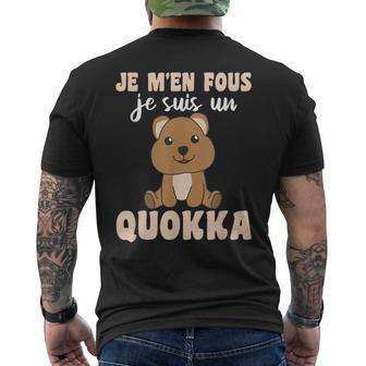 Je M'en Fous Jeuis Un Quokka -Weet Quokka T-shirt imprimé au dos - Cadeauxyz