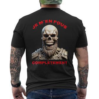 Je M´En Fous Complètementkull Tête De Mort Cadeau T-shirt imprimé au dos - Cadeauxyz