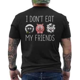 Je Ne Mange Pas Mes Amis Égétalien T-shirt imprimé au dos - Cadeauxyz