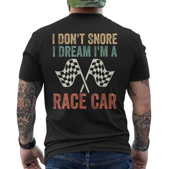 Je Ne Ronfle Pas Je Rêve Que Jeuis Uneoiture De Course Drôleintage Rétro T-shirt imprimé au dos - Cadeauxyz
