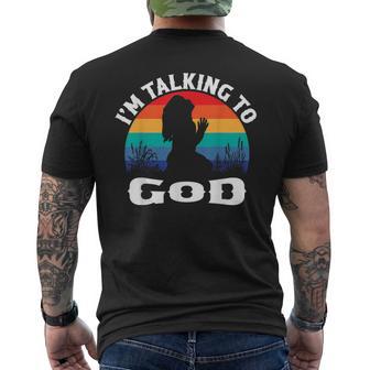 Je Parle À Dieu Retro T-shirt imprimé au dos - Cadeauxyz