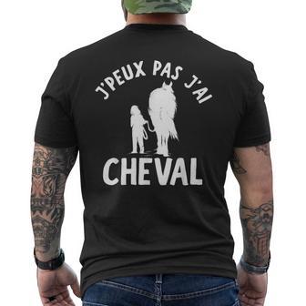 Je Peux Pas J'ai Cheval Cadeau Équestre Cavalière T-shirt imprimé au dos - Cadeauxyz