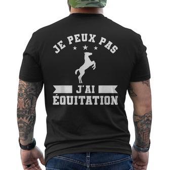 Je Peux Pas J'ai Équitation Équestre T-shirt imprimé au dos - Cadeauxyz