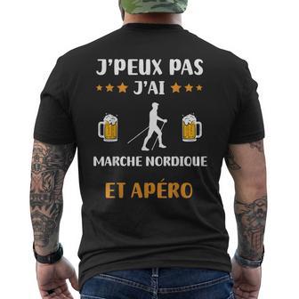 Je Peux Pas J'ai Marche Nordique Et Apéro Humour Marche T-shirt imprimé au dos - Cadeauxyz