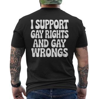 Jeoutiens Les Droits Des Homosexuels Et La Gay Wrongs Pride T-shirt imprimé au dos - Cadeauxyz