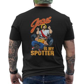 Jesús Es Mi Observador Jesús Culturismo Y Entrenamiento De Levantamiento Camiseta Hombre Estampado Espalda - Regaloses