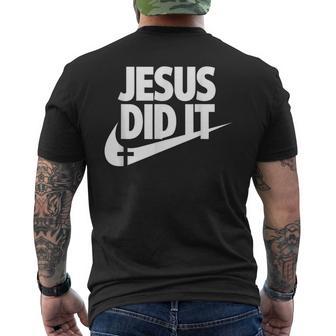Jesus Did It Men's T-shirt Back Print - Thegiftio UK
