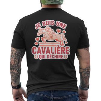 Jeuis Une Cavalière Qui Déchire Cheval Équitation Humour T-shirt imprimé au dos - Cadeauxyz