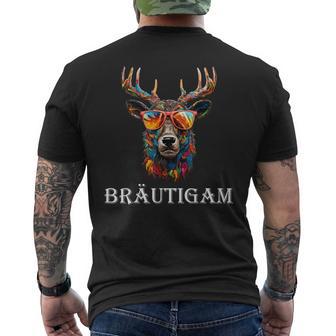 Jga Bräutigam Hirsch Jäger Jga Junggesellenabschied T-Shirt mit Rückendruck - Seseable
