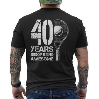 Joueur De Tennis Pour Homme 40E Anniversaire 40 Ans T-shirt imprimé au dos - Cadeauxyz