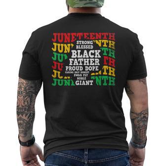 Junenth 1865 Black Fathers Day African Dad June 19Th Men Men's T-shirt Back Print | Seseable UK