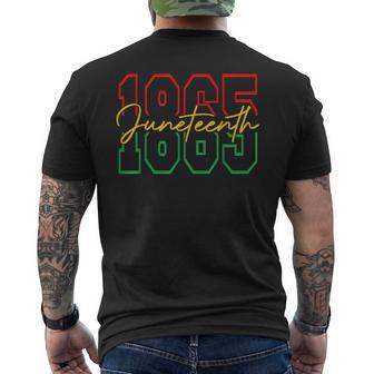 Junenth 2025 Celebrate Black Freedom 1865 History Month Men's T-shirt Back Print - Thegiftio UK