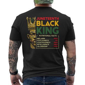 Junenth Black King Black African June 19Th Dad Men's T-shirt Back Print - Thegiftio