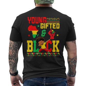 Junenth Younged Dabbing African Black Boy Kids Youth Men's T-shirt Back Print - Thegiftio UK