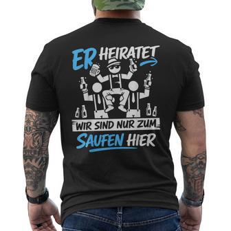 Junggesellenabschied Männer Jga Kostüm Poltern Jga T-Shirt mit Rückendruck - Seseable