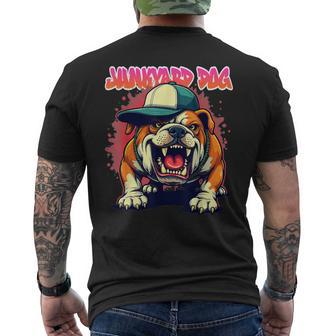 Junkyard Dog Bulldog Hip Hop Urban Streetwear Graffiti Men's T-shirt Back Print - Thegiftio UK