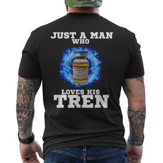 Just A Man Who Loves His Tren メンズTシャツ バックプリント - Kawaiitshirt
