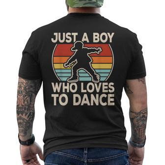 Just A Boy Who Loves To Dance Dancing Boys Kids Men's T-shirt Back Print - Monsterry